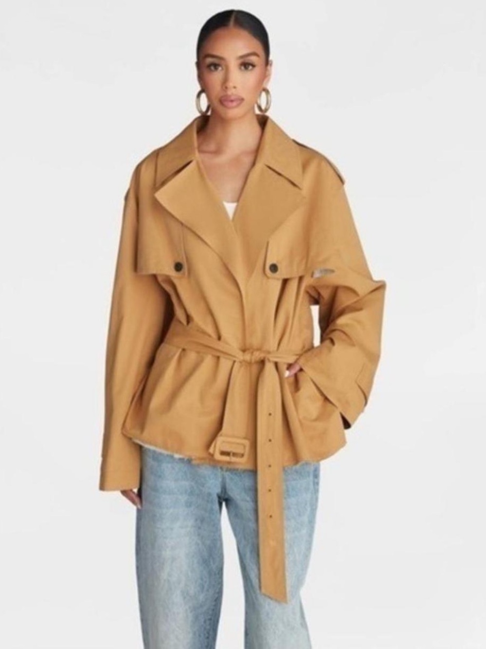 Target X KBB By Kahlana The Belted Cropped Trench Jacket NWT
